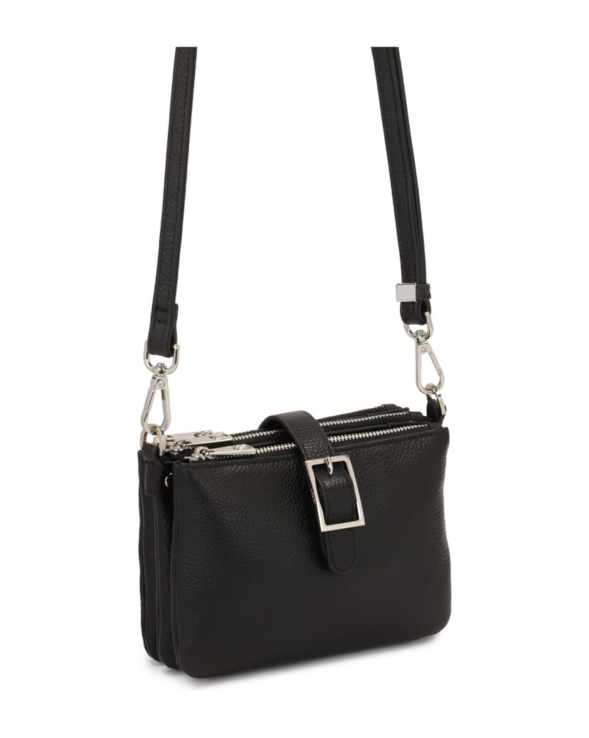 Kazar-Small-three-compartment-strap-bag-černá