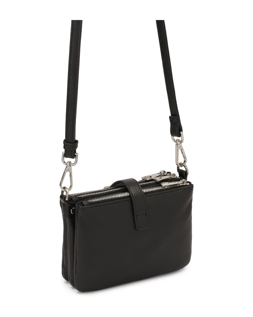 Kazar-Small-three-compartment-strap-bag-černá