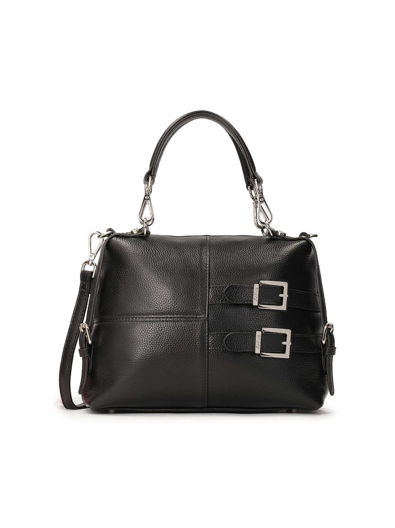 Kazar-Schwarze-Lederhandtasche-mit-abnehmbaren