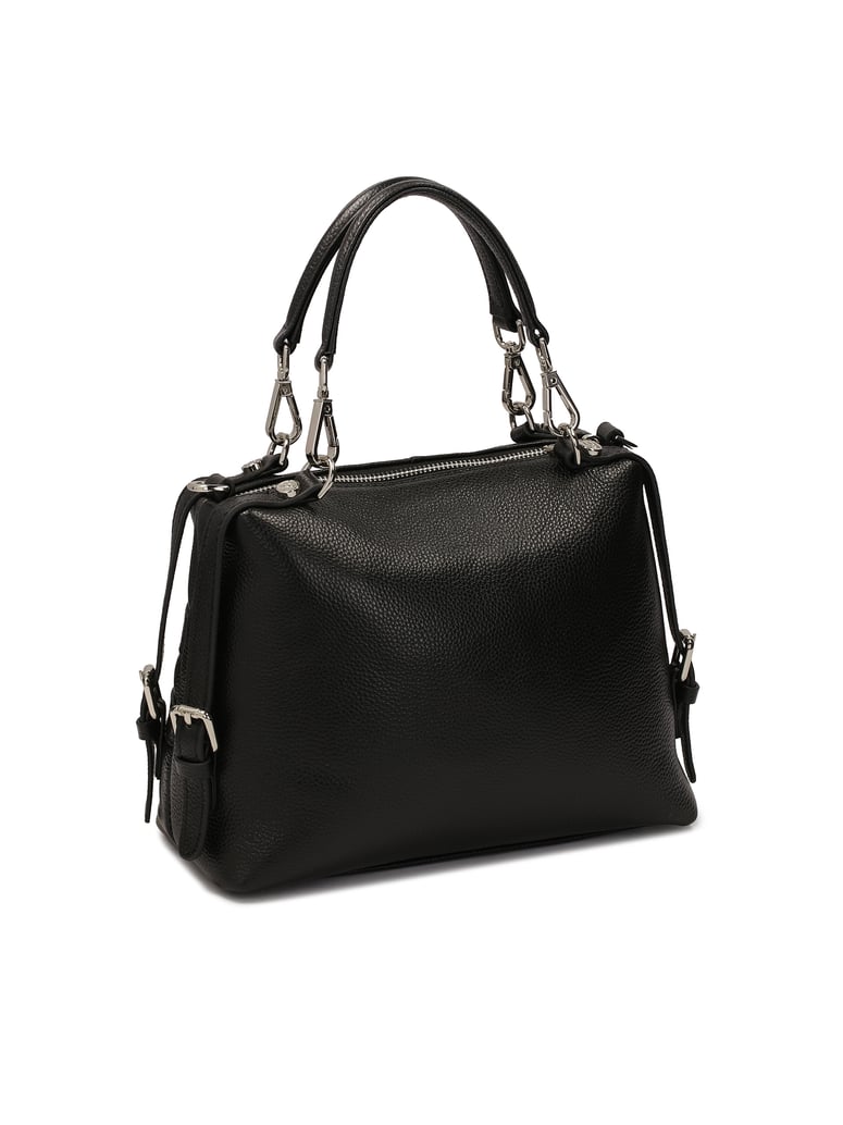 Kazar-Schwarze-Lederhandtasche-mit-abnehmbaren