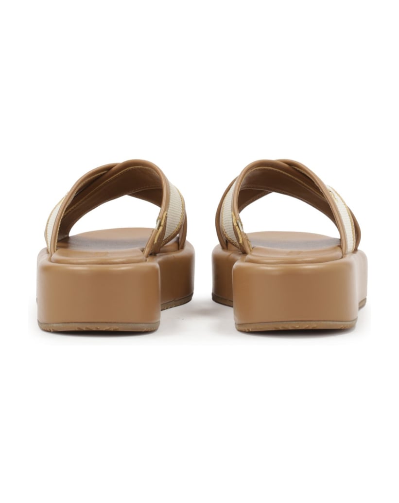 Kazar-Brown-slides-in-leather-and-canvas-fabric-hnědá