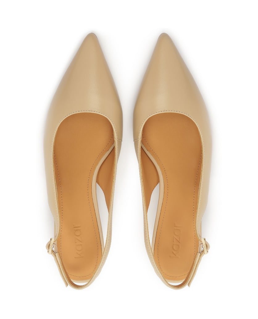 Kazar-Beigefarbene-Entenküken-Pumps-aus-Leder-beige