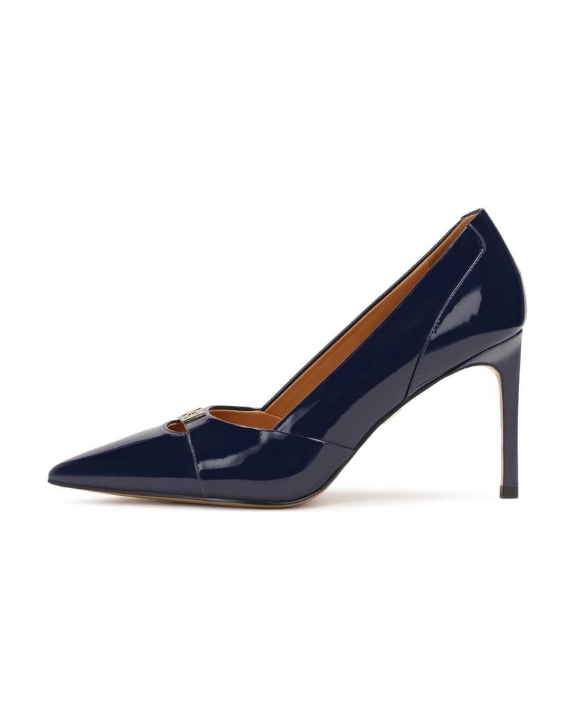 Kazar-Lackierte-navyblaue-Pumps-mit-Absatz-dunkelblau