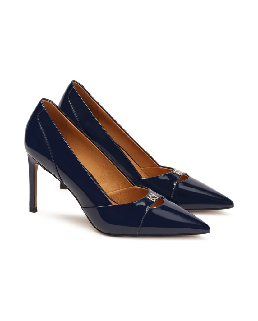 Kazar-Lackierte-navyblaue-Pumps-mit-Absatz-dunkelblau