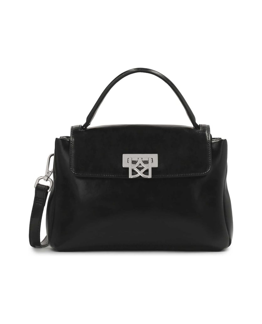 Kazar-Black-leather-handbag-with-handle-and-strap-černá