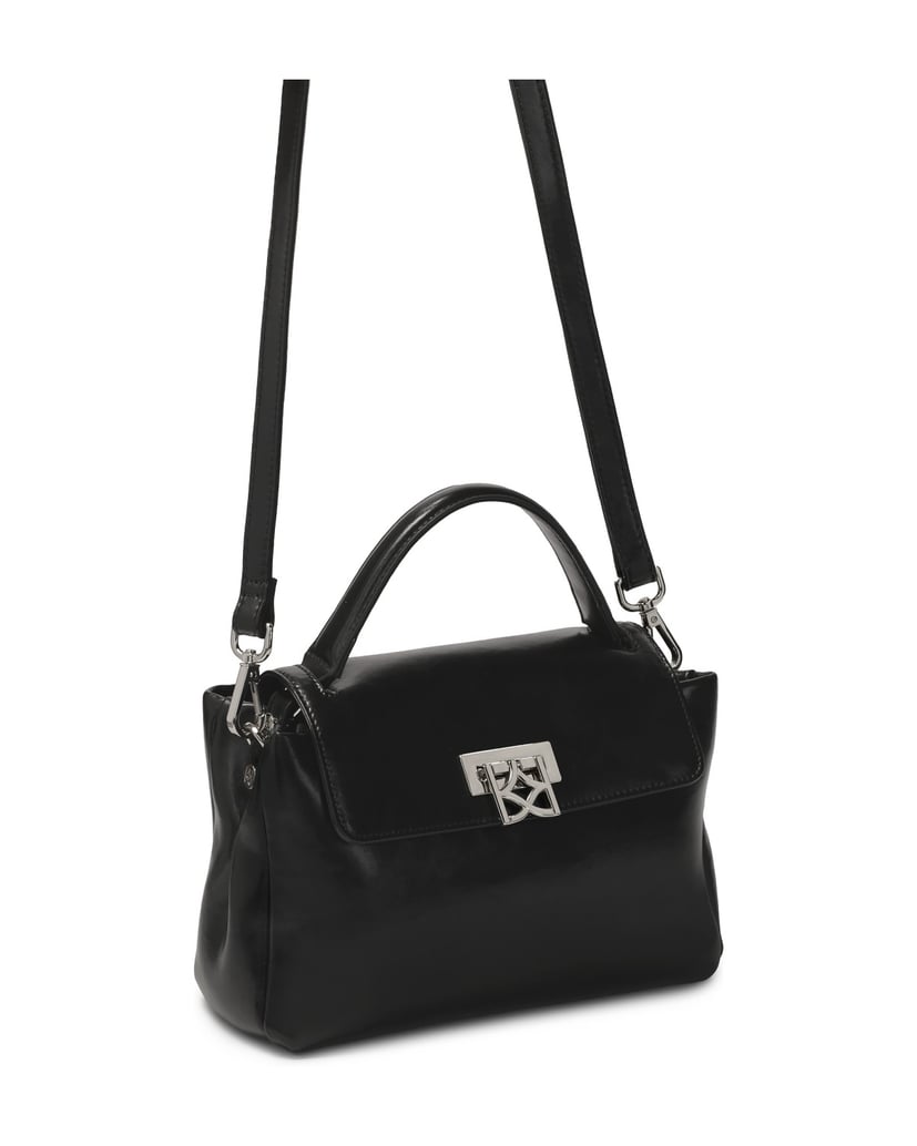 Kazar-Black-leather-handbag-with-handle-and-strap-černá