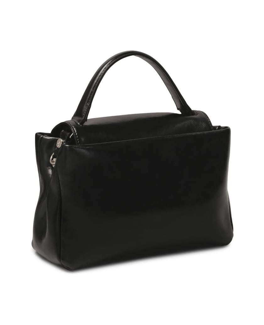 Kazar-Black-leather-handbag-with-handle-and-strap-černá