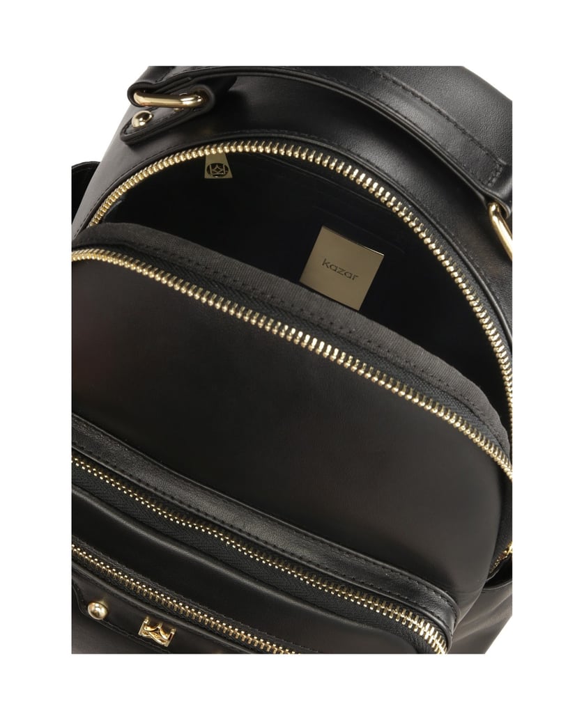 Kazar-Leather-backpack-with-numerous-pockets-čierna
