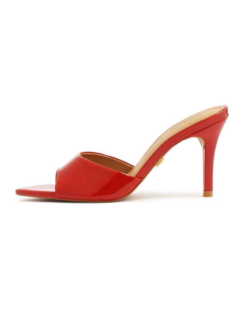 Kazar-Red-patent-leather-heeled-mules-červená
