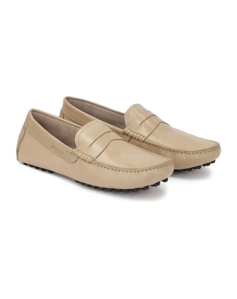 Kazar-Klassische-beigefarbene-Mokassins-beige