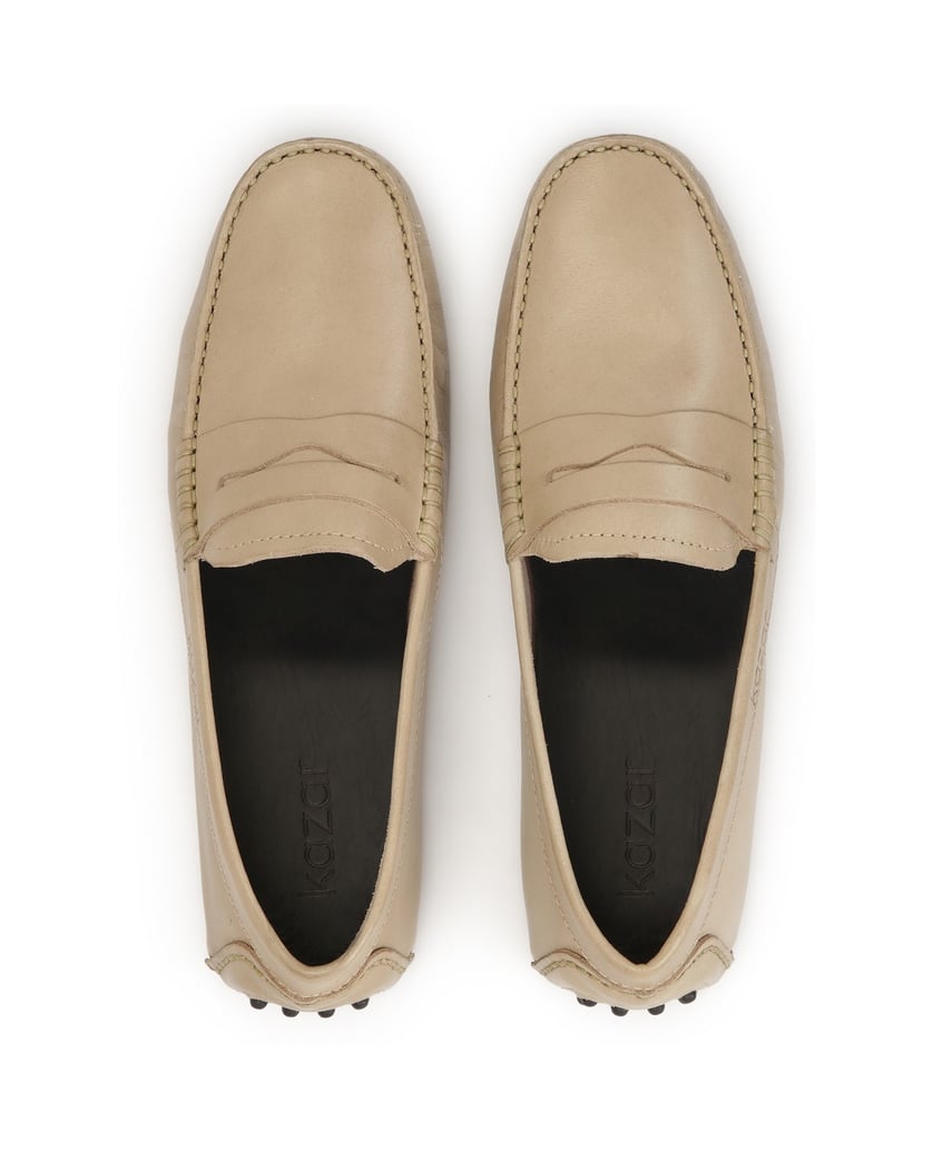 Kazar-Klassische-beigefarbene-Mokassins-beige