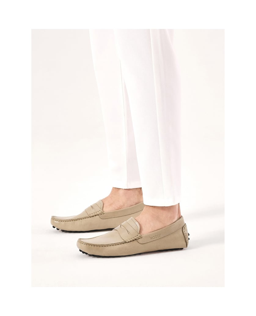 Kazar-Klassische-beigefarbene-Mokassins-beige