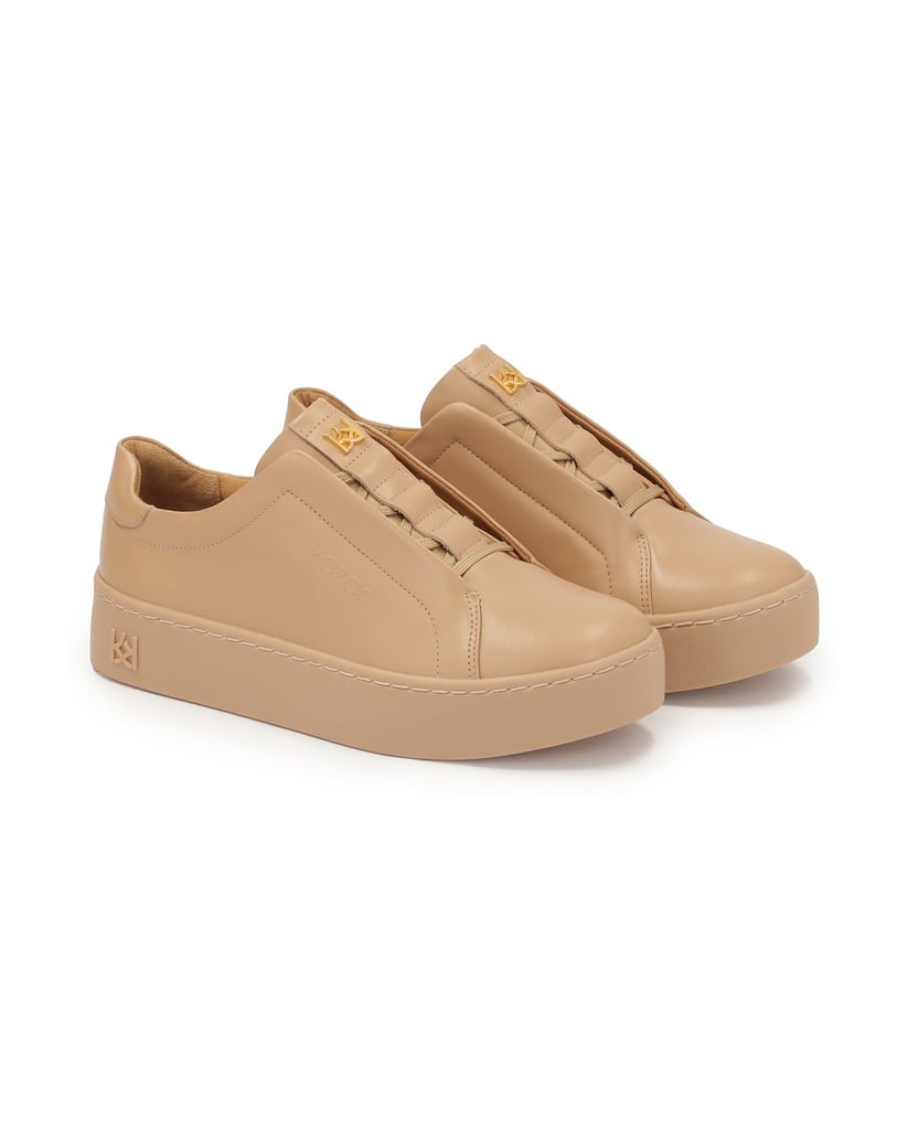 Kazar-Beige-sneakers-on-a-thick-sole-béžová