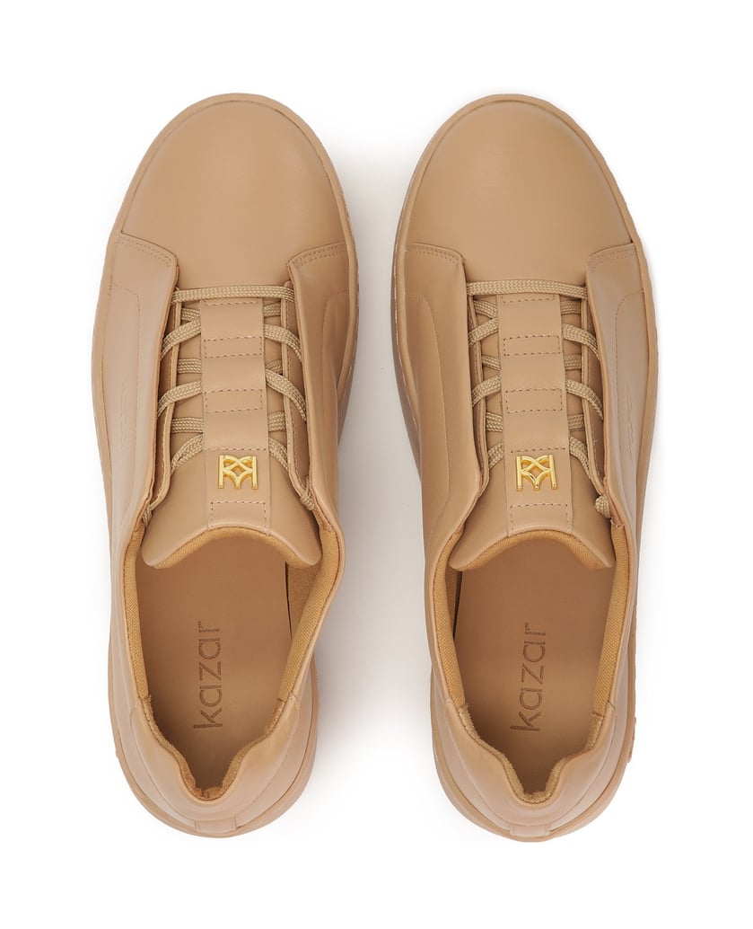 Kazar-Beige-sneakers-on-a-thick-sole-béžová