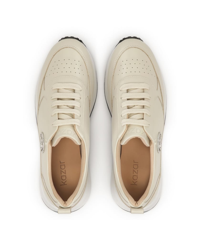 Kazar-Comfortable-sneakers-decorated-with-a-silver-monogram-biela