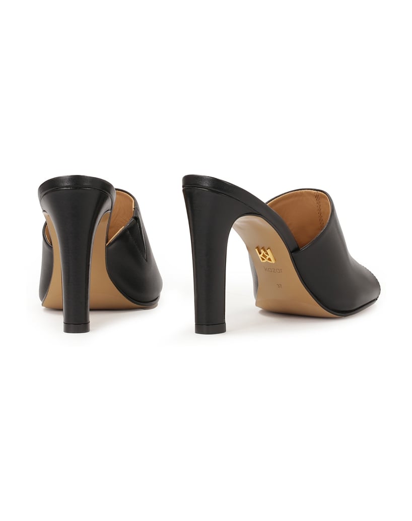 Kazar-Schwarze-Pantoletten-mit-Absatz-und-brei-schwarz