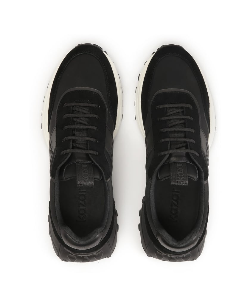 Kazar-Black-combination-sneakers-čierna