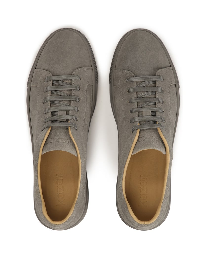 Kazar-Lace-up-grey-suede-sneakers-šedá