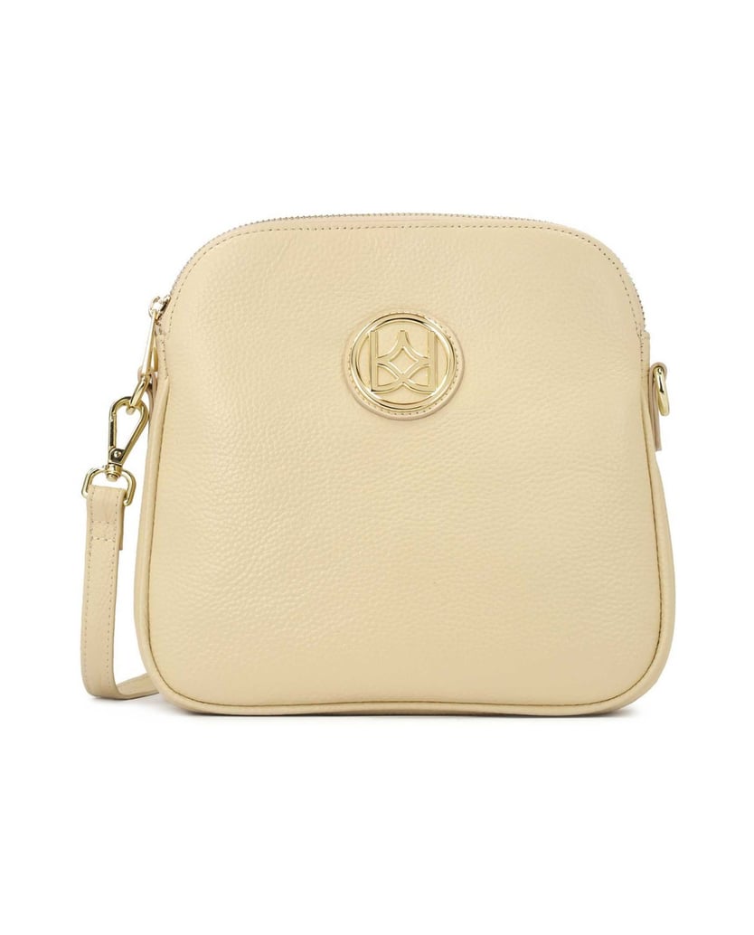 Kazar-Posttasche-aus-cremefarbenem-Leder-mit-z-weiss