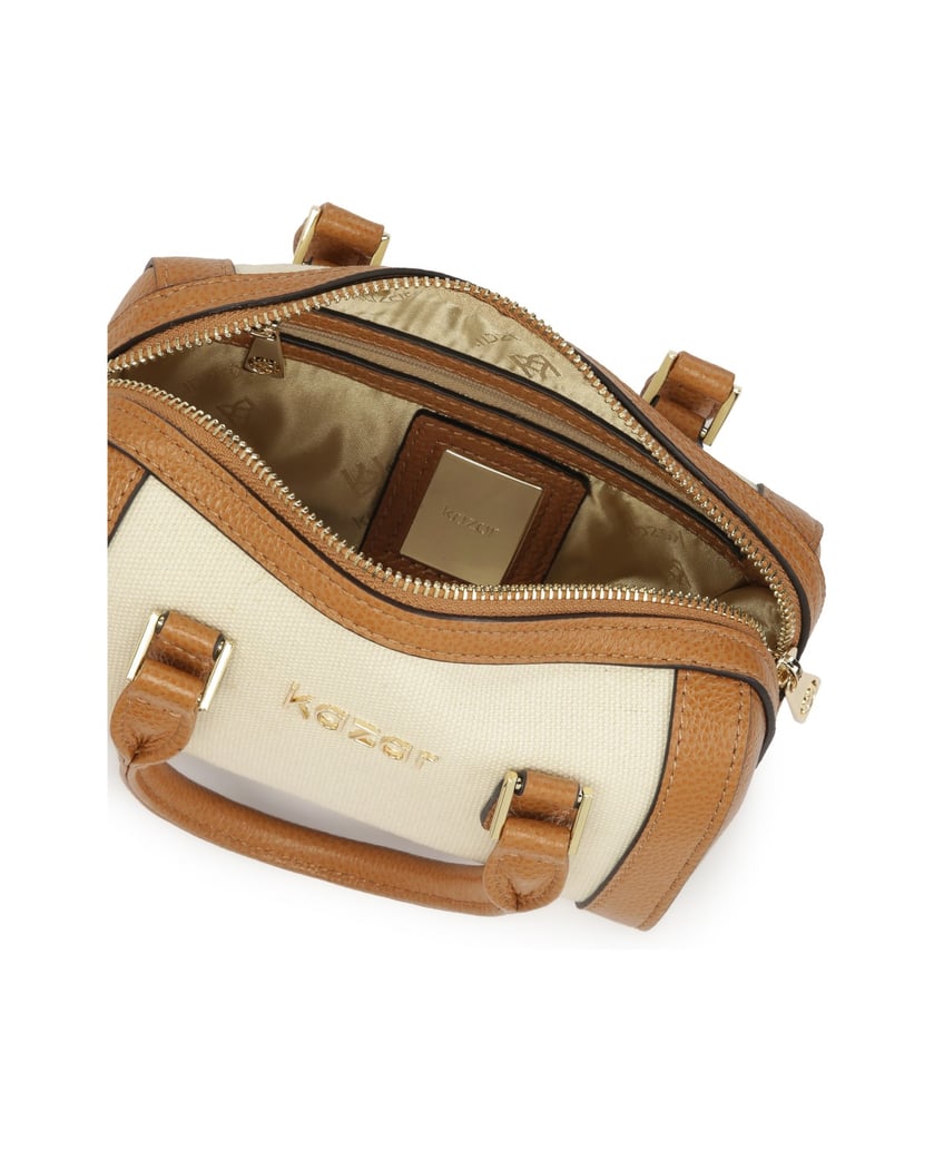 Kazar-Kleine-Bowlingtasche-beige