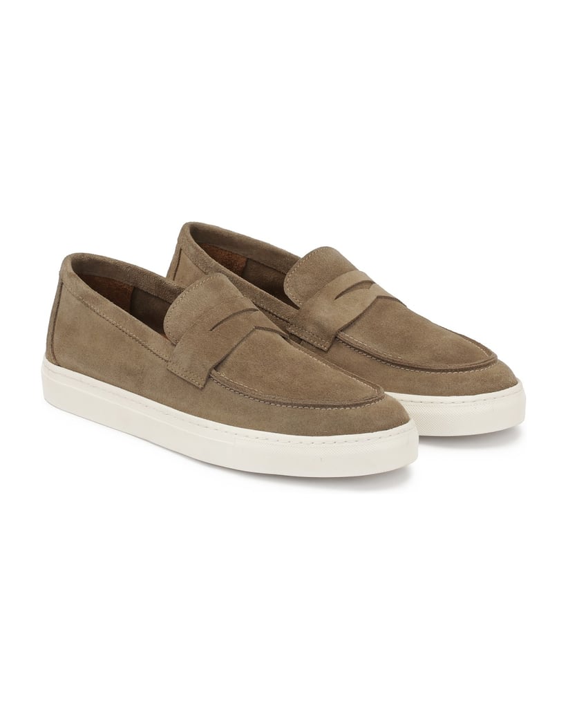 Kazar-Taupefarbene-Sneakers-mit-Schlupf-Oberte-taupe