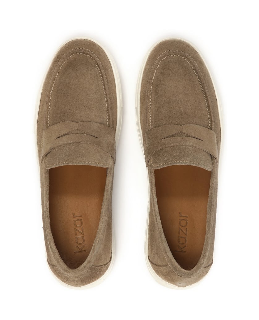 Kazar-Taupefarbene-Sneakers-mit-Schlupf-Oberte-taupe