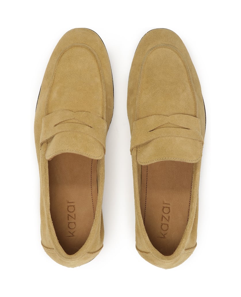 Kazar-Men's-suede-loafers-with-strap-béžová