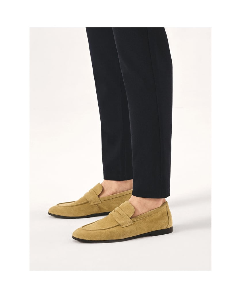 Kazar-Men's-suede-loafers-with-strap-béžová