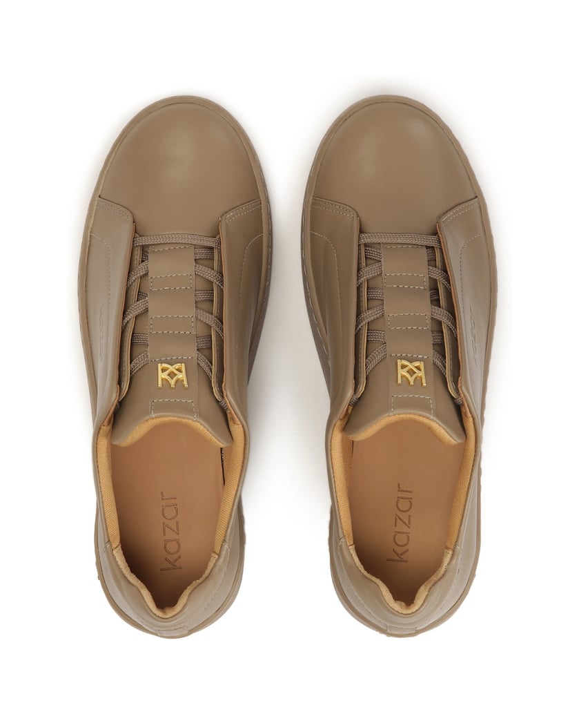 Kazar-Turnschuhe-in-Taupe-Farbe-mit-verzierter-taupe