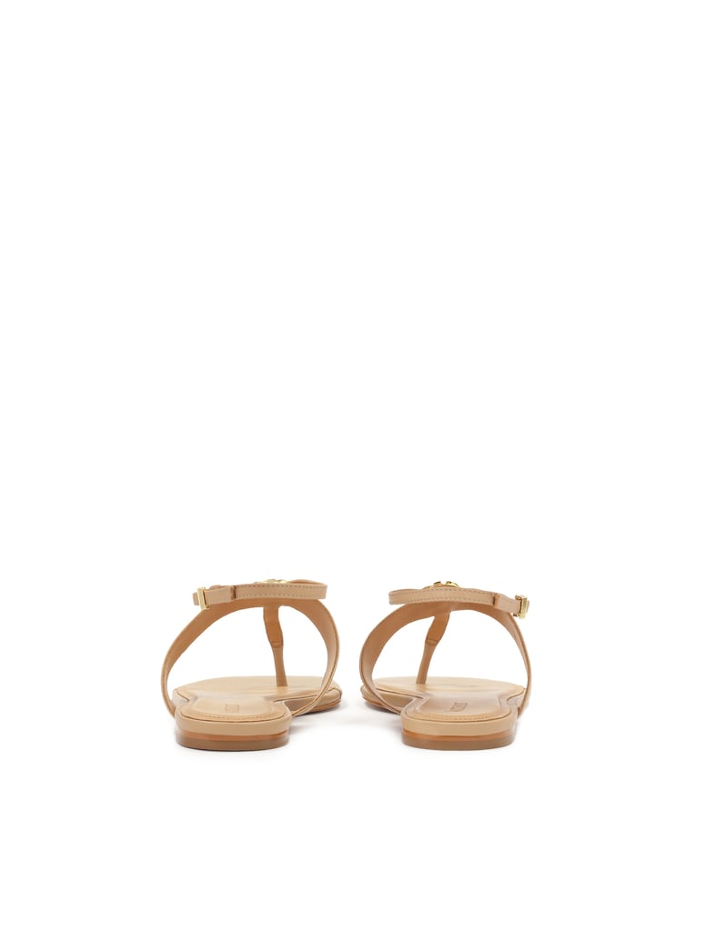 Kazar-Beigefarbene-flache-Flip-Flop-Sandalen