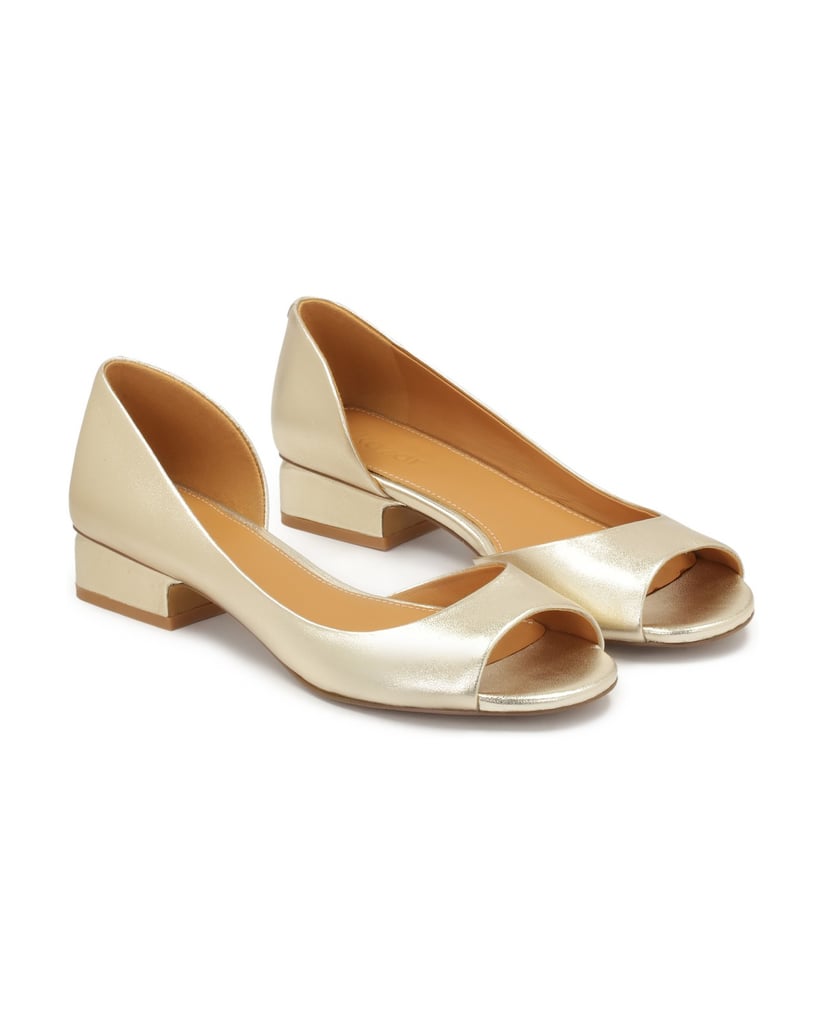 Kazar-Goldfarbene-Peep-Toe-Pumps-mit-niedrigem-gold