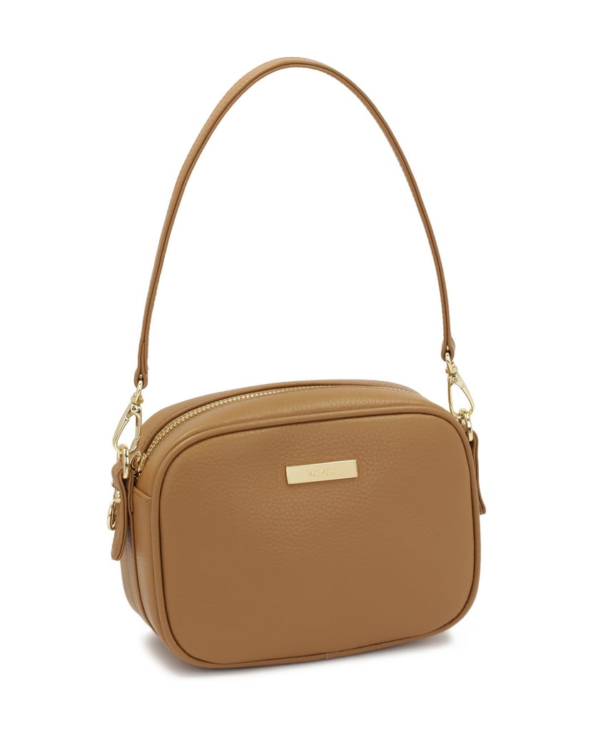Kazar-Light-brown-classic-handbag-with-strap-ťavia