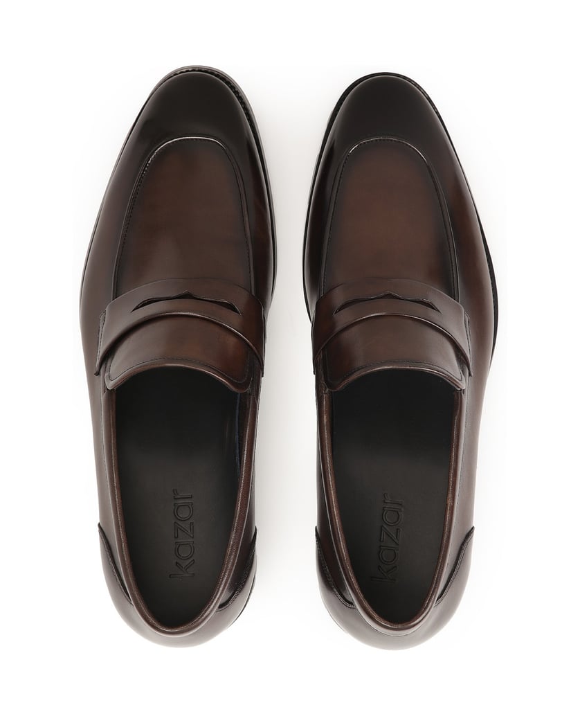 Kazar-Elegante-braune-Leder-Slipper-braun