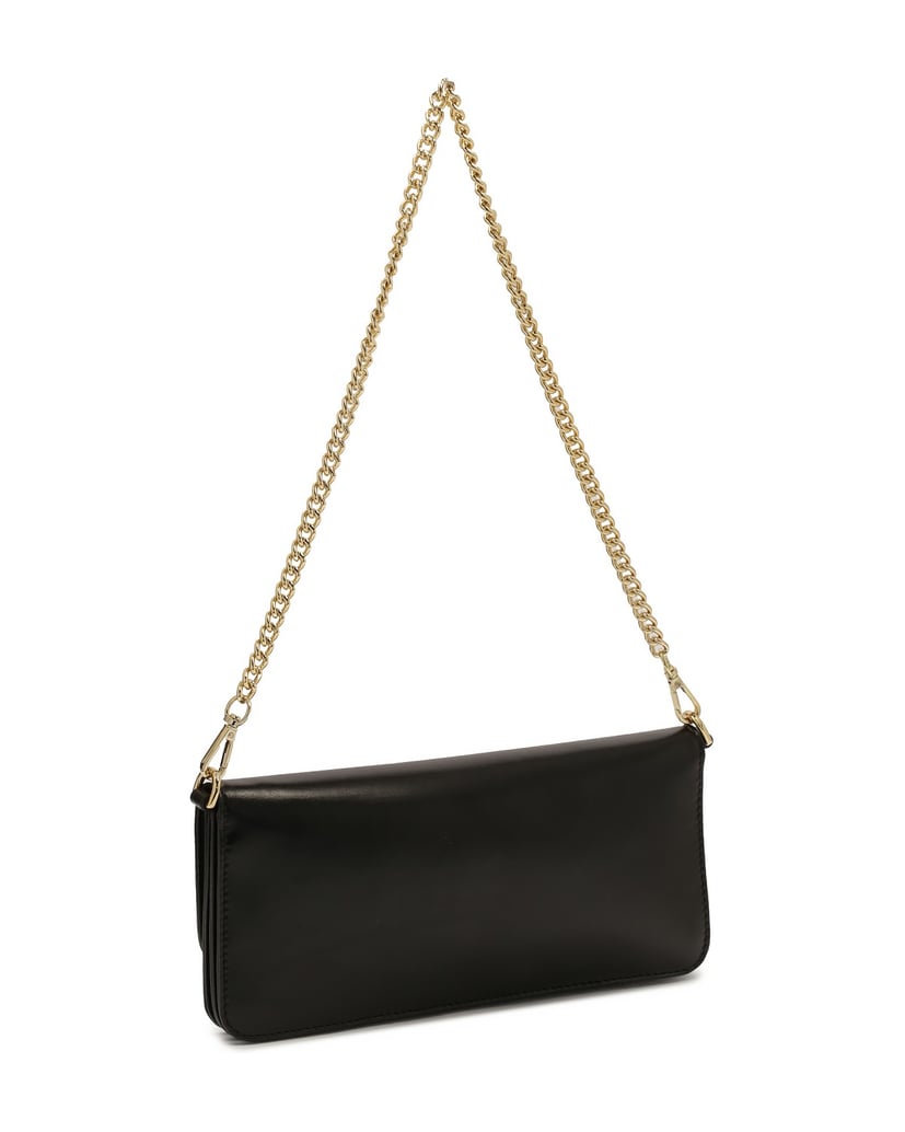Kazar-Oblong-flat-handbag-with-flap-čierna