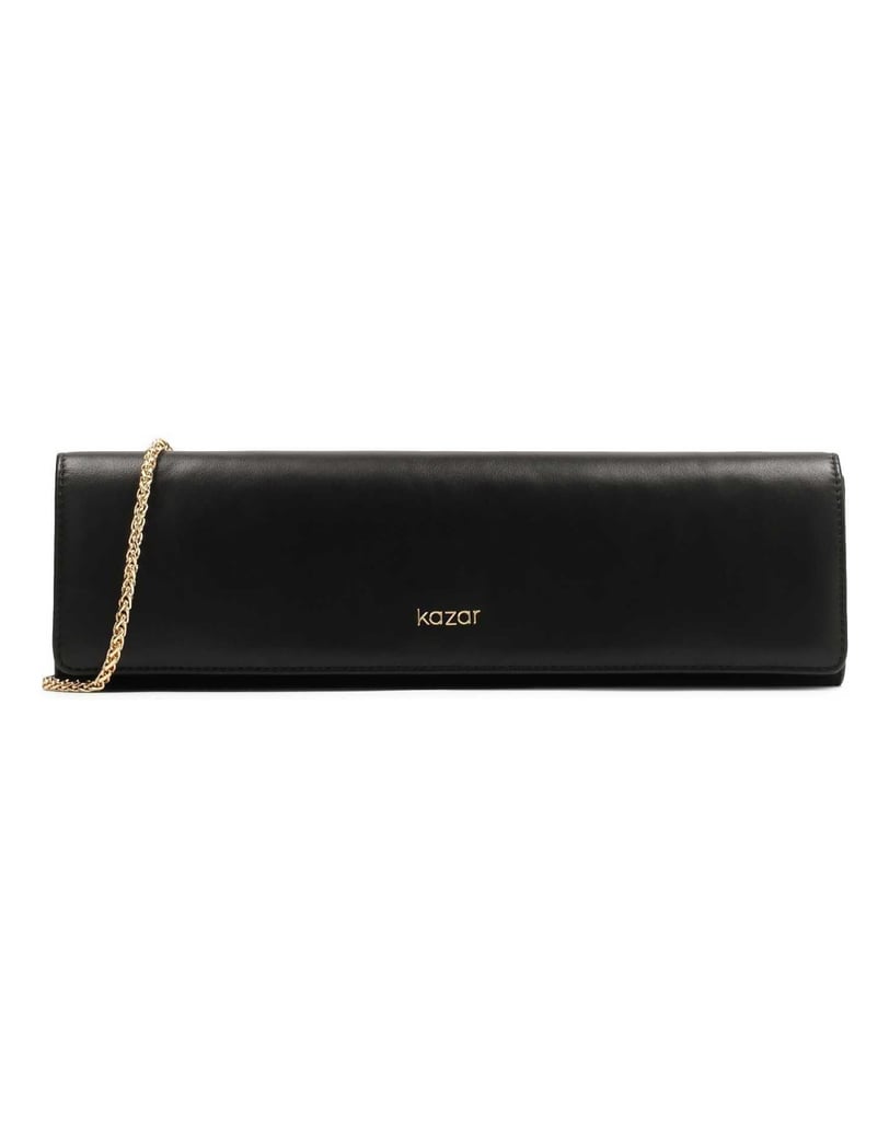 Kazar-Elegant-black-clutch-bag-with-oblong-shape-černá