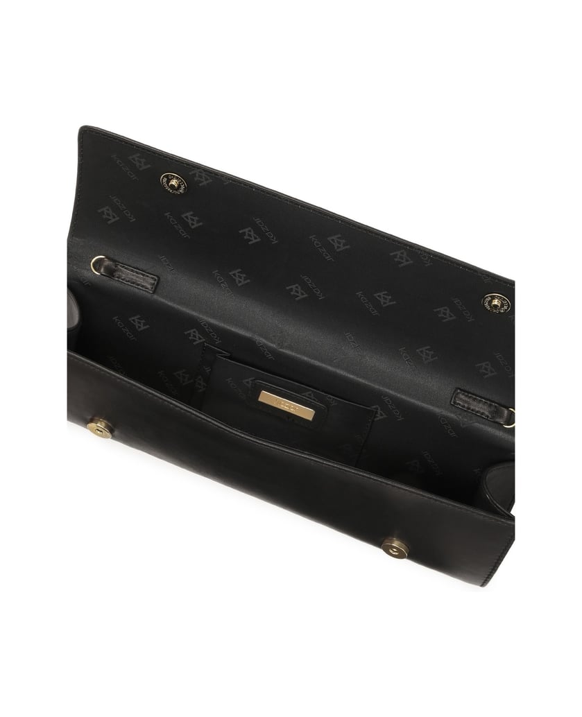 Kazar-Elegant-black-clutch-bag-with-oblong-shape-černá