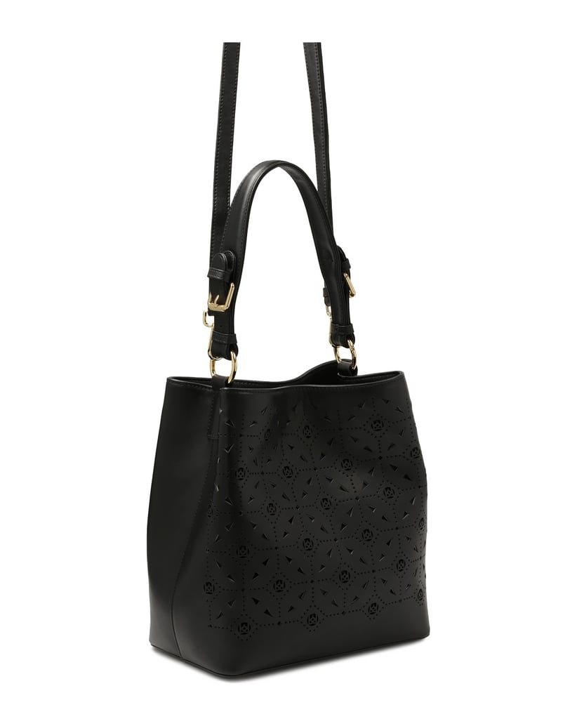 Kazar-Black-handbag-with-openwork-decoration-černá