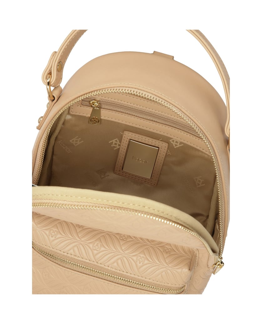 Kazar-Beigefarbener-Rucksack-mit-einzigartigem-beige