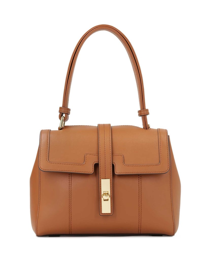 Kazar-Braune-Handtasche-mit-Klappe-und-Henkel-camel