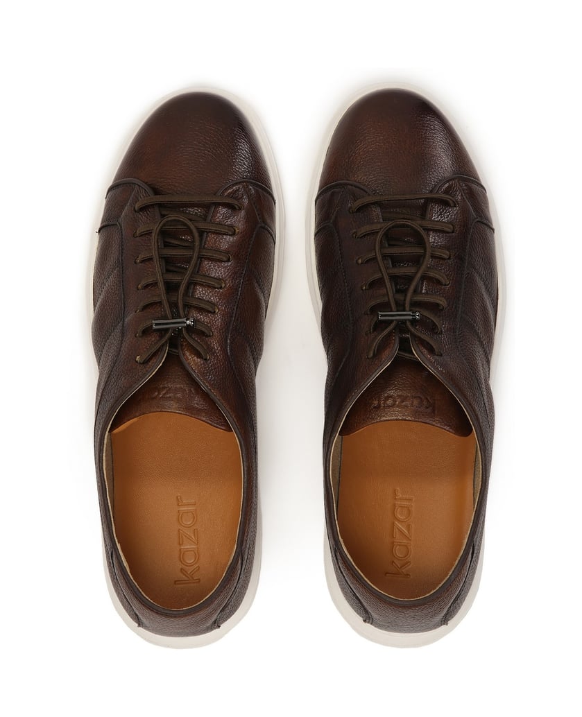Kazar-Brown-sports-shoes-with-quick-lacing-hnedá