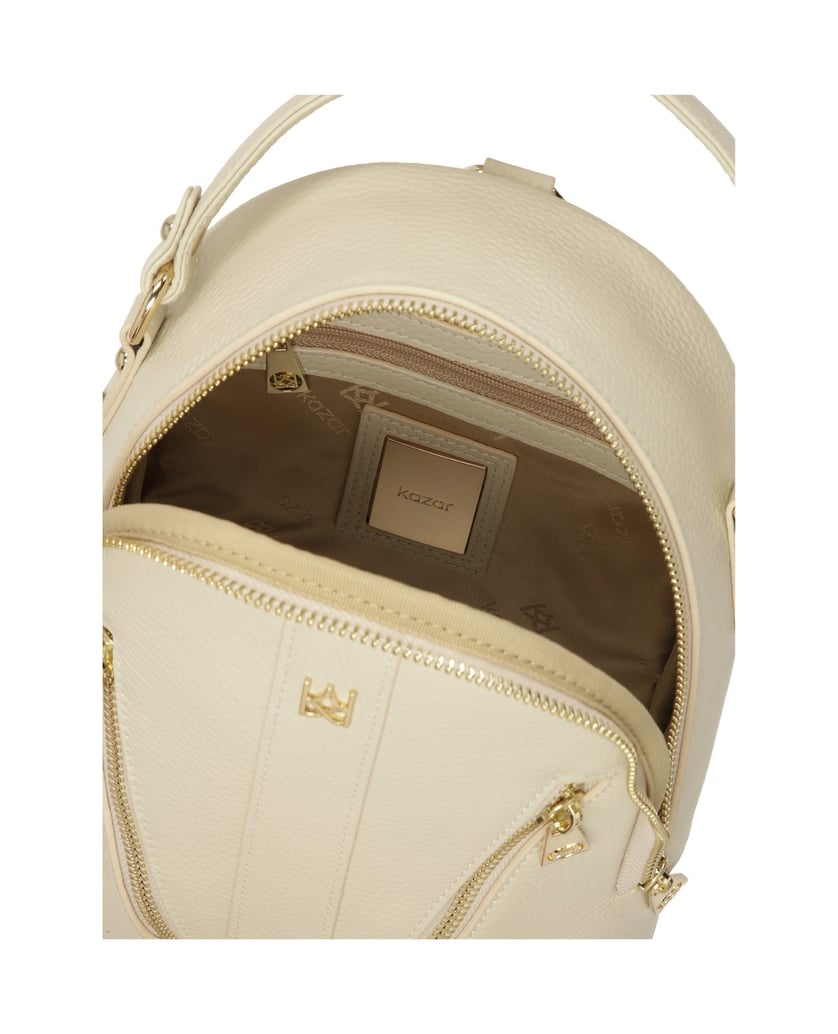 Kazar-Leather-backpack-in-off-white-color-bílá