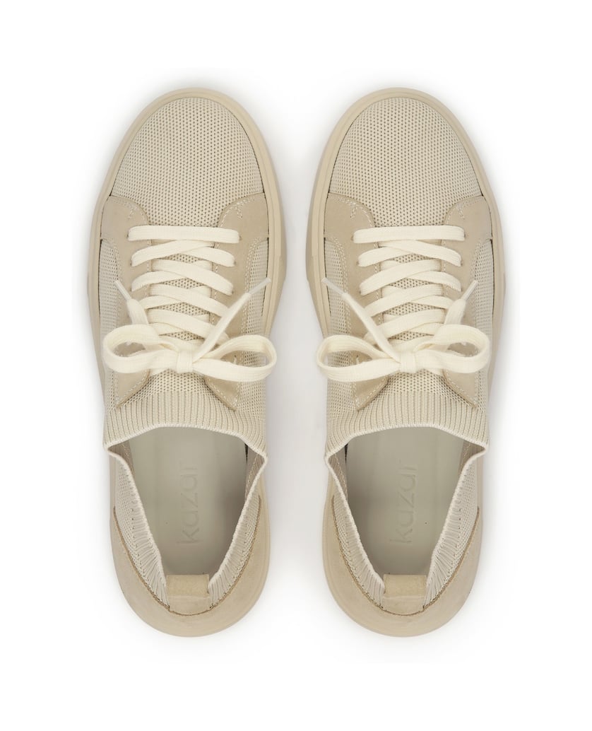 Kazar-Turnschuhe-mit-Schaft-aus-Socken-zum-Hin-beige