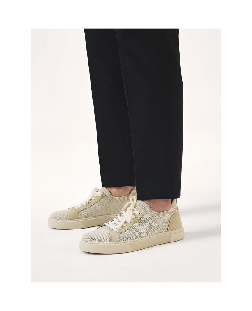 Kazar-Turnschuhe-mit-Schaft-aus-Socken-zum-Hin-beige