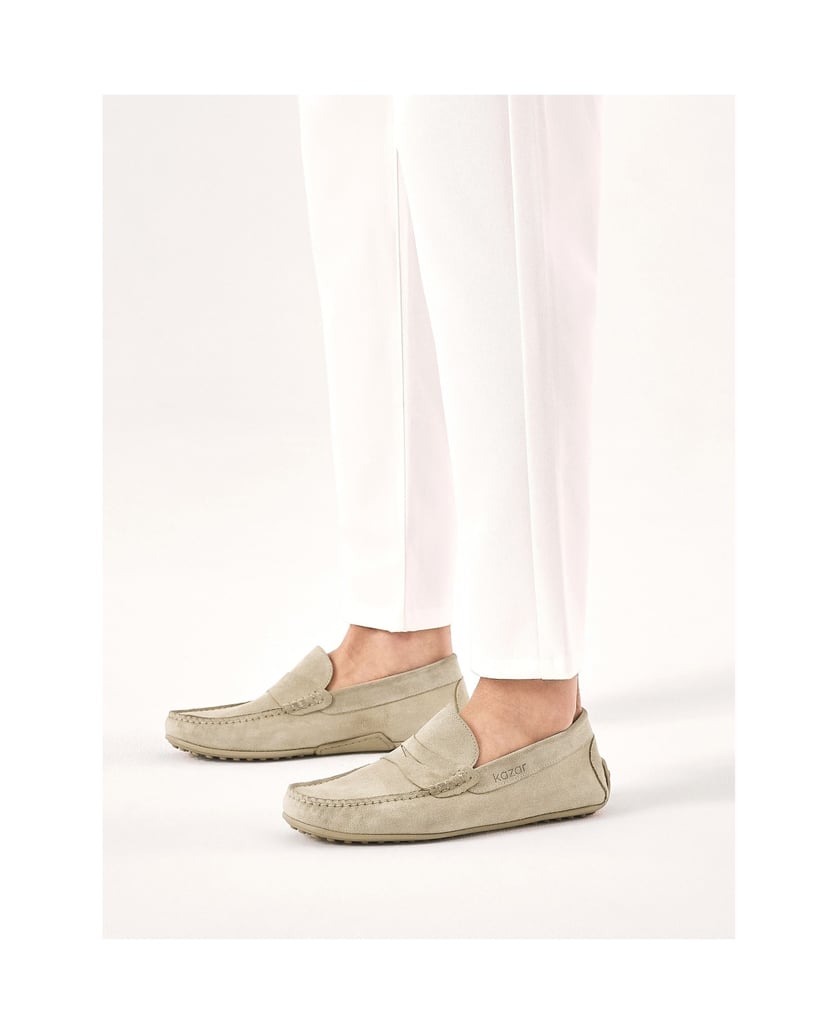 Kazar-Mokassins-aus-beigem-Wildleder-beige