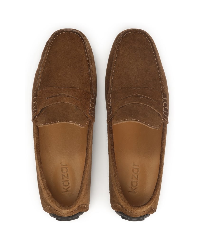Kazar-Mokassins-aus-braunem-Wildleder-mit-bequ-braun