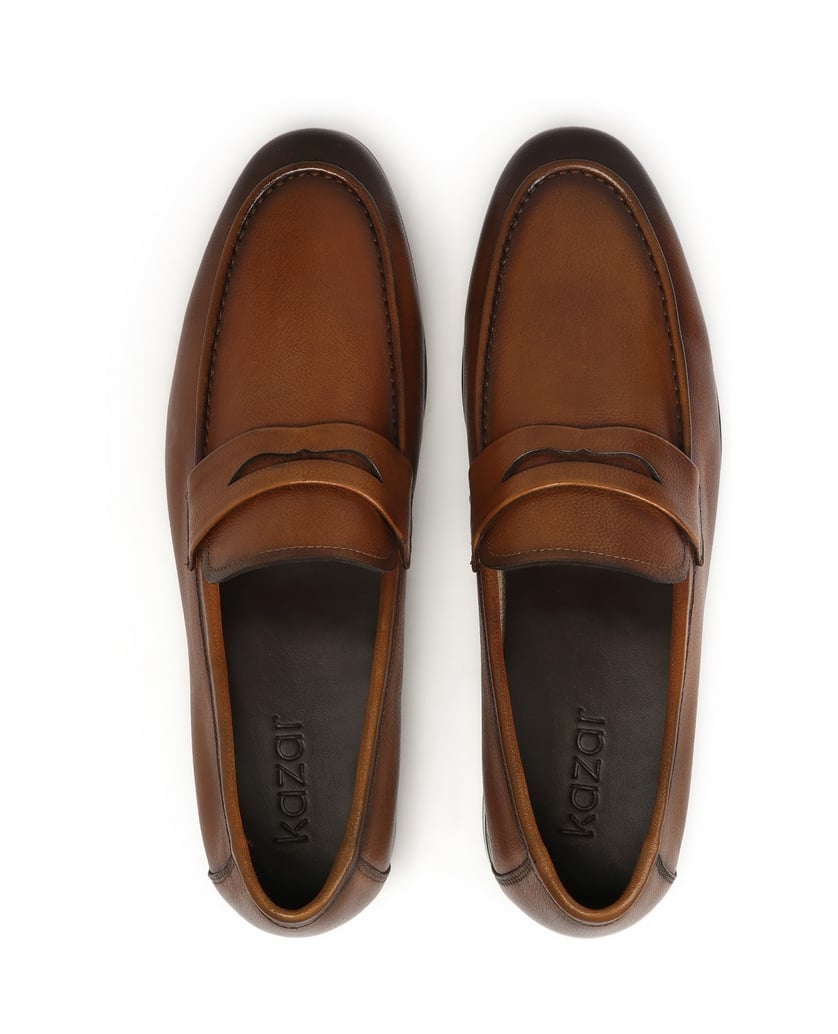 Kazar-Braun-schattierte-Leder-Slipper-braun