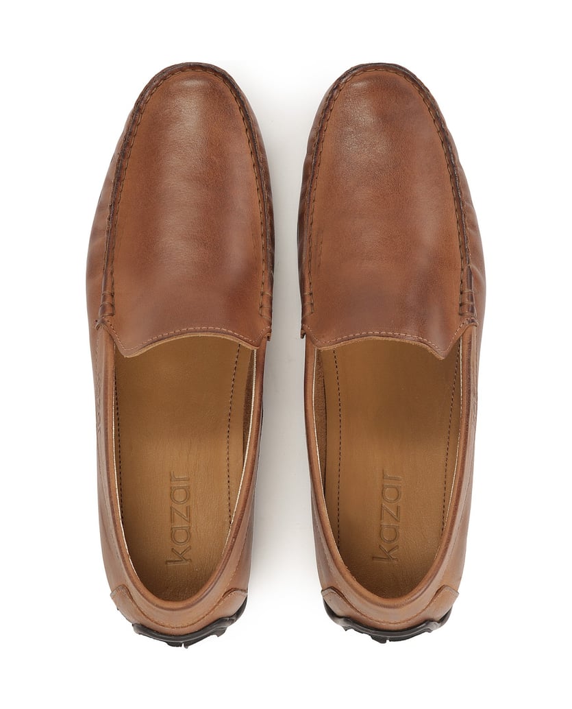 Kazar-Klassische-braune-Leder-Mokassins