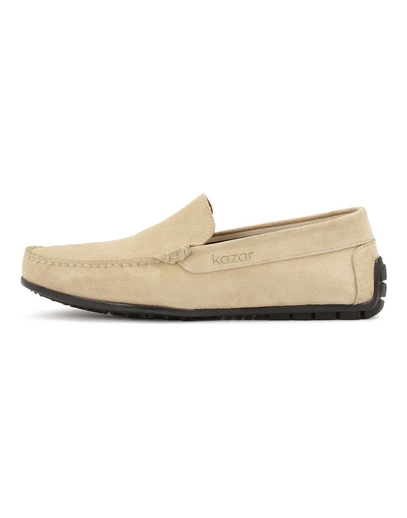Kazar-Beigefarbene-Mokassins-mit-schwarzer-Soh