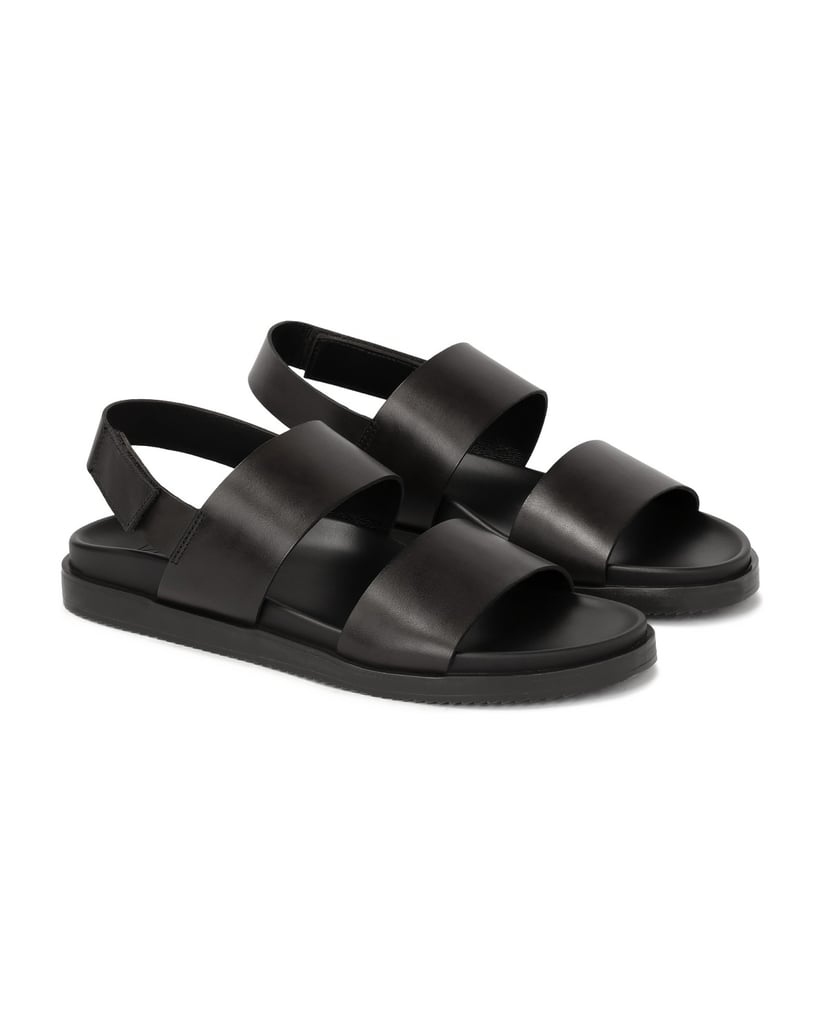 Kazar-Klettverschluss-Sandalen-aus-Leder-schwarz