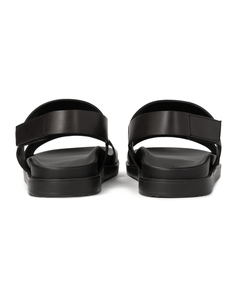 Kazar-Klettverschluss-Sandalen-aus-Leder-schwarz